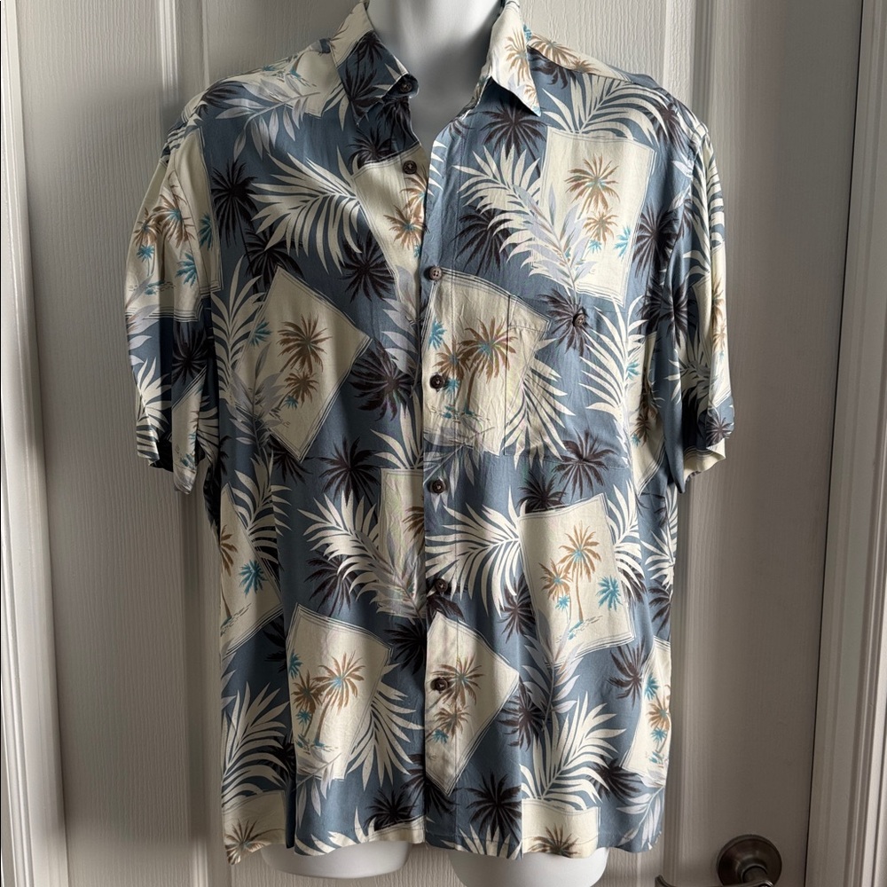 Floral Print Men's Shirt-M